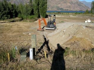 Digger on site Wanaka